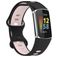 Mobigear Sport Dual Siliconen Fitbit Charge 5 Bandje Druksluiting - Zwart / Roze