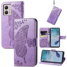 Mobigear Butterfly Motorola Moto E13 Hoesje Bookcase Portemonnee - Paars