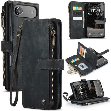 CaseMe C30 iPhone Air Hoesje Bookcase Portemonnee - Zwart