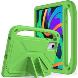 Mobigear AeroArmor Lenovo Tab P12 Kinder Tablethoes met Handvat + Stylus Houder - Groen
