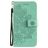 Mobigear Flowers OPPO A54 5G Hoesje Bookcase Portemonnee - Turquoise