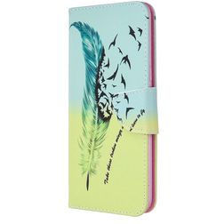 Mobigear Design LG K61 Hoesje Bookcase Portemonnee - Veren