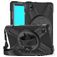 Mobigear SureGrip XGuard Samsung Galaxy Tab A7 Lite Hoes Hard kunststof / Siliconen Backcover + Schouderband + Standaard - Zwart