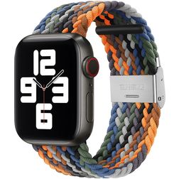 Mobigear Braided Nylon Apple Watch Bandje Klemsluiting - 49/46/45/44 mm - Digital Camouflage