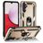 Mobigear Armor Ring Samsung Galaxy A14 Hoesje Hardcase Backcover Shockproof met Ringhouder - Goud