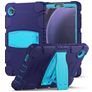 Mobigear ShieldStand Samsung Galaxy Tab A9 Hoes Hard Kunststof,Siliconen Backcover + Standaard - Marineblauw