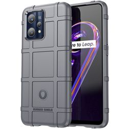 Mobigear Rugged Shield Realme 9 Pro Plus Hoesje Flexibel TPU Backcover Shockproof - Grijs