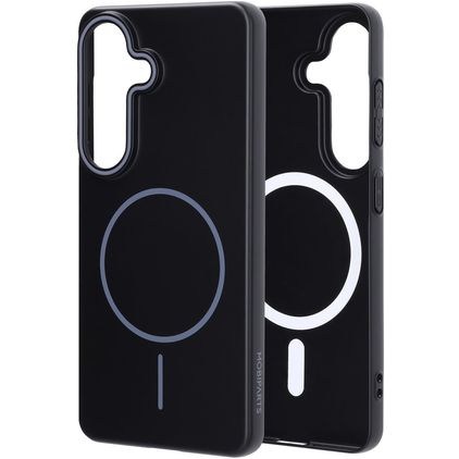 Mobiparts Slim Line Samsung Galaxy S26 MagSafe Hoesje Hardcase Backcover - Onyx Black