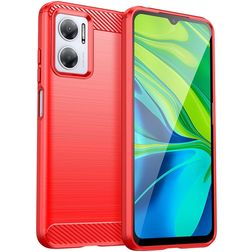 Mobigear Brushed Slim Xiaomi Redmi 10 5G Hoesje Flexibel TPU Backcover - Rood