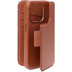 Decoded Detachable Wallet iPhone 15 Pro Max MagSafe Hoesje Echt Leer Uitneembare 2in1 Bookcase Portemonnee - Bruin