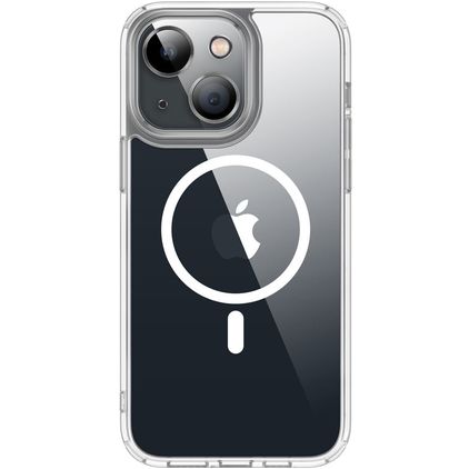 Valenta Trend iPhone 13 MagSafe Hoesje Hardcase Backcover - Transparant / Wit