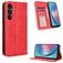 Mobigear Sensation Samsung Galaxy M55 Hoesje Bookcase Portemonnee - Rood