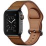 Mobigear Venezia Leren Apple Watch Bandje Gespsluiting - 42/41/40/38 mm - Cognac
