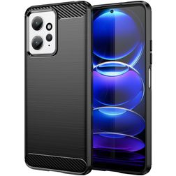 Mobigear Brushed Xiaomi Redmi Note 12 Hoesje Flexibel TPU Backcover - Zwart