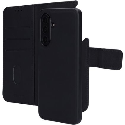 Mobiparts Samsung Galaxy A17 Hoesje Echt Leer Uitneembare 2in1 Bookcase Portemonnee - Zwart