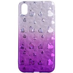 Mobigear Design iPhone XS Max Hoesje Flexibel TPU Backcover - Paars