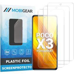 Mobigear POCO X3 Screenprotector Folie - Case Friendly (3-Pack)