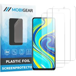 Mobigear Xiaomi Redmi Note 9S Screenprotector Folie - Case Friendly (3-Pack)