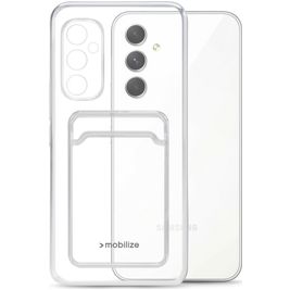 Mobilize Gelly Card Doorzichtig Samsung Galaxy A54 Hoesje Flexibel TPU Backcover met Pasjeshouder - Transparant