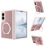 Mobigear 360 Rotating Ring Samsung Galaxy Z Fold 8 Ultra MagSafe Hoesje Hardcase Backcover met Ringhouder - Roze