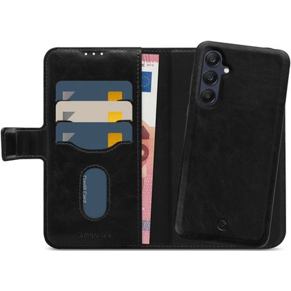 Mobilize Magnet Gelly Wallet Samsung Galaxy A25 Hoesje Uitneembare 2in1 Bookcase Portemonnee - Zwart