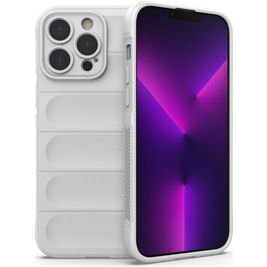 Mobigear Bumpy iPhone 14 Pro Max Hoesje Flexibel TPU Backcover - Wit