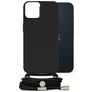 Mobilize Lanyard Gelly iPhone 14 Flexibel TPU Hoesje met koord - Zwart