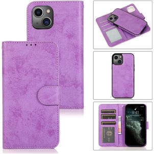 Mobigear Wallet iPhone 15 Plus Hoesje Uitneembare 2in1 Bookcase Portemonnee - Paars
