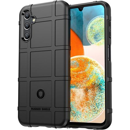 Mobigear Rugged Shield Samsung Galaxy A14 Hoesje Flexibel TPU Backcover Shockproof - Zwart