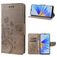 Mobigear Flowers OPPO A17 Hoesje Bookcase Portemonnee - Grijs