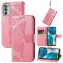 Mobigear Butterfly Motorola Moto G52 Hoesje Bookcase Portemonnee - Roze