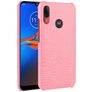 Mobigear Croco Motorola Moto E6 Plus Hoesje Backcover - Roze