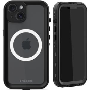 Mobilize Waterproof iPhone 15 Waterdicht MagSafe Hoesje Hardcase Backcover - Zwart