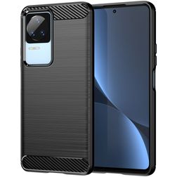 Mobigear Brushed Slim POCO F4 Hoesje Flexibel TPU Backcover - Zwart