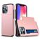 Mobigear Card iPhone 13 Mini Hoesje Hardcase Backcover Shockproof met Pasjeshouder - Roségoud