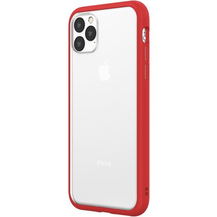 Rhinoshield MOD NX iPhone 11 Pro Max Hoesje Hardcase Backcover Shockproof - Transparant / Rood
