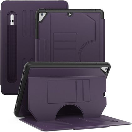 Mobigear Magnetic Folio iPad Air 2 (2014) Hoes Bookcase + Stylus Houder - Paars