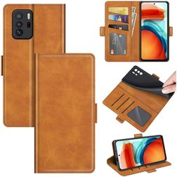 Mobigear Slim Magnet POCO X3 GT Hoesje Bookcase Portemonnee - Cognac