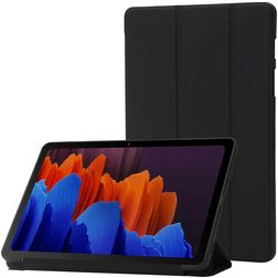 Mobigear Tri-Fold Gel Samsung Galaxy Tab S11 Hoes TPU / Kunstleer Bookcase - Zwart