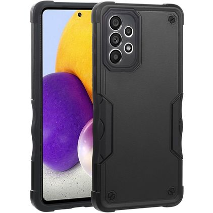 Mobigear Non-slip Armor Samsung Galaxy A73 Hoesje Hardcase Backcover Shockproof - Zwart