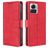 Mobigear Croco Motorola Edge 30 Ultra Hoesje Bookcase Portemonnee - Rood