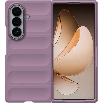 Mobigear Bumpy Samsung Galaxy Z Fold 8 Ultra Hoesje Flexibel TPU Backcover - Paars