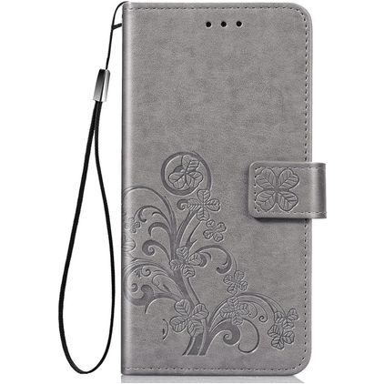 Mobigear Clover Huawei Y6p Hoesje Bookcase Portemonnee - Grijs