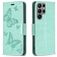 Mobigear Butterfly Samsung Galaxy S23 Ultra Hoesje Bookcase Portemonnee - Groen