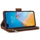 Mobigear Zipper Huawei P40 Hoesje Bookcase Portemonnee - Bruin