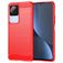 Mobigear Brushed Slim POCO F4 Hoesje Flexibel TPU Backcover - Rood