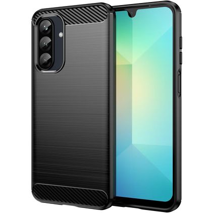Mobigear Brushed Slim Samsung Galaxy A26 Hoesje Flexibel TPU Backcover - Zwart