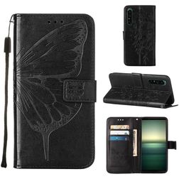 Mobigear Butterfly Sony Xperia 1 IV Hoesje Bookcase Portemonnee - Zwart