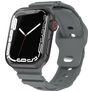 Mobigear Sport Armor Siliconen Apple Watch Bandje Druksluiting - 49/46/45/44 mm - Grijs