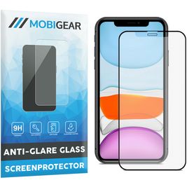 Mobigear Premium iPhone 11 Pro Max Glazen Screenprotector Anti-Glare - Case Friendly - Zwart